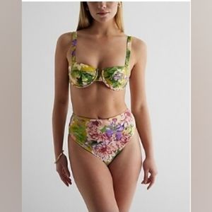 Printed Balconette Body Countour Swim Two Piece Set